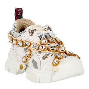 COPY - Gucci chunky sneakers with crystal chain removable. New with tags!